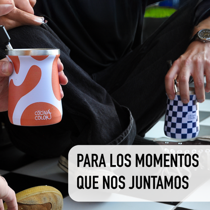 Pack Mate Color Wave Salmón + Bombilla Pro