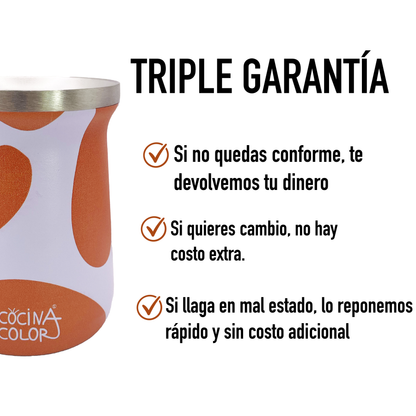 Pack Mate Color Wave Salmón + Bombilla Pro