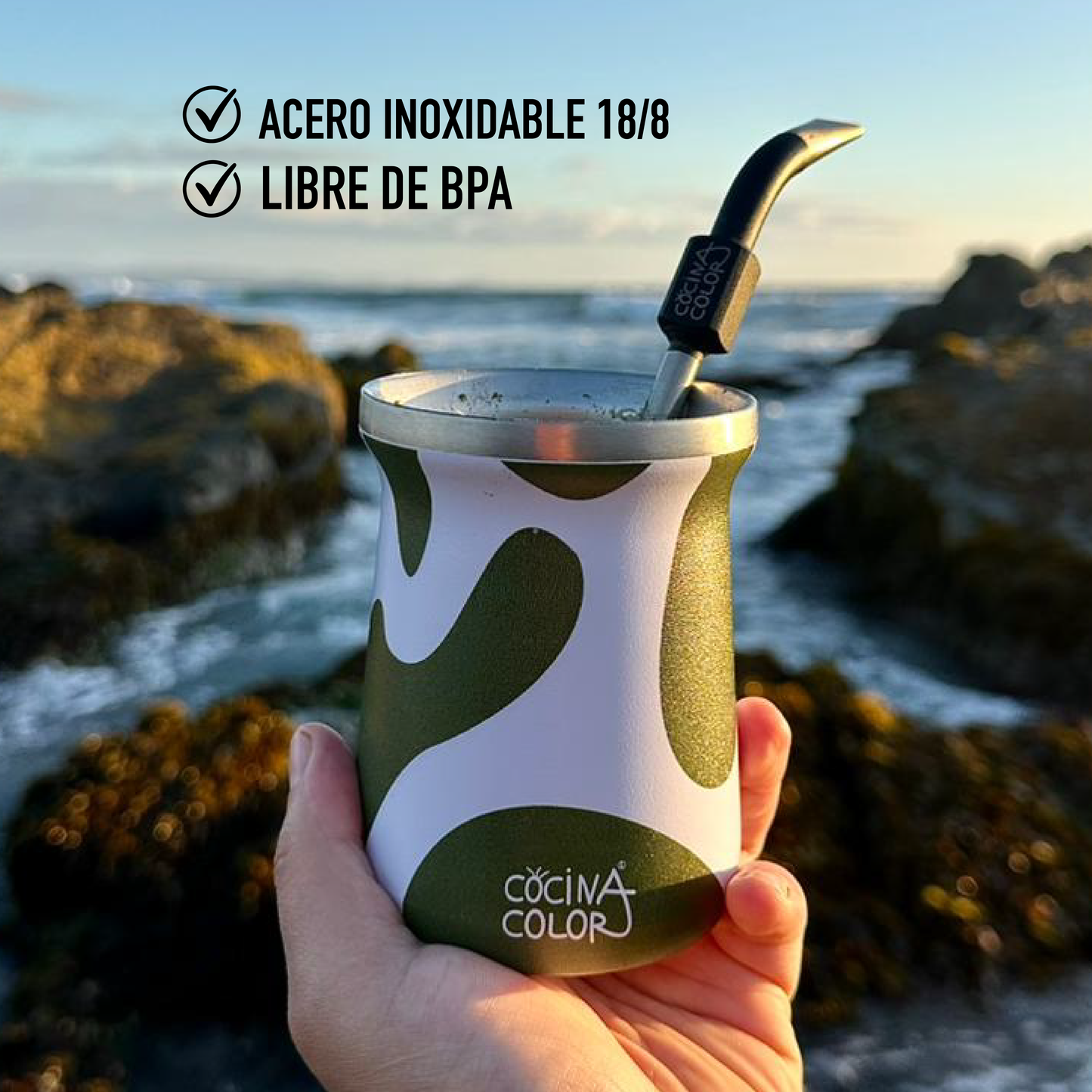 Pack Mate Color Wave Verde + Bombilla Pro