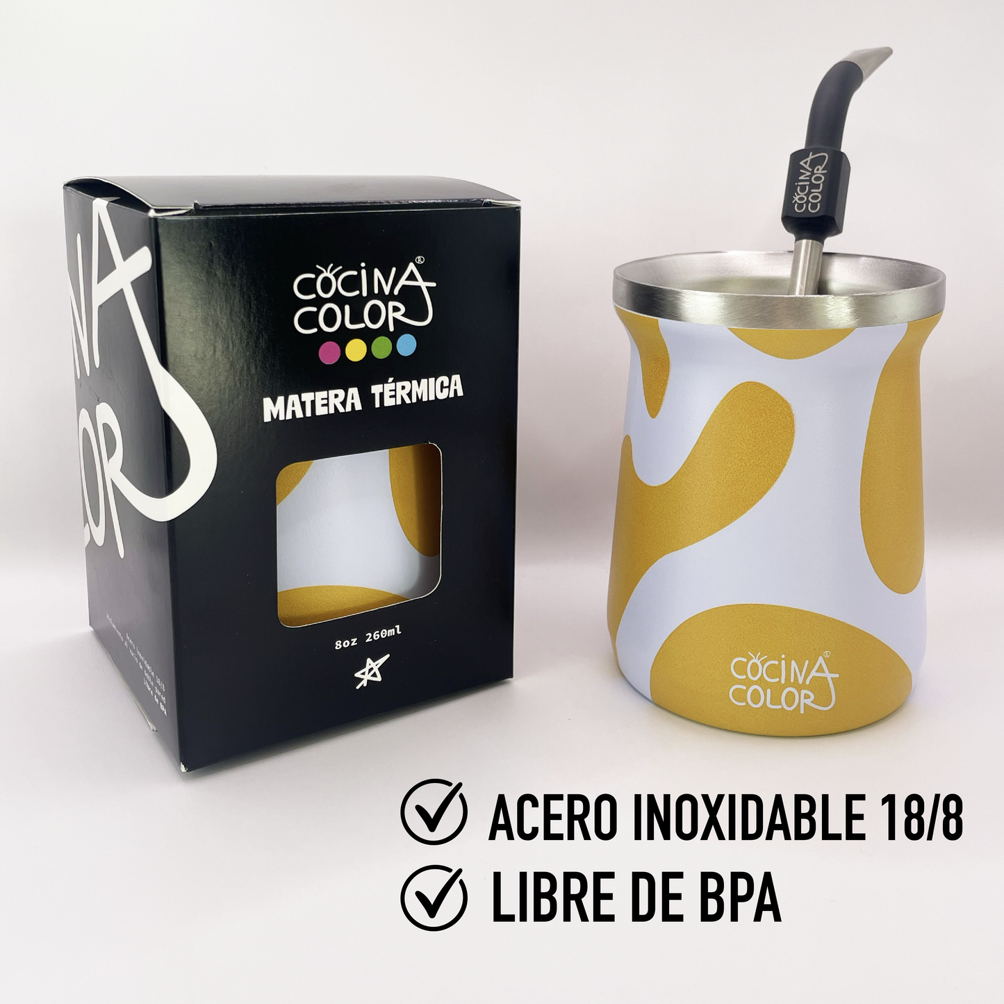 Pack Mate Color Wave Amarillo + Bombilla Pro